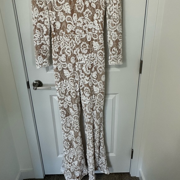 Nadine Merabi Bella White Jumpsuit Size S/M (6) - Picture 8 of 11